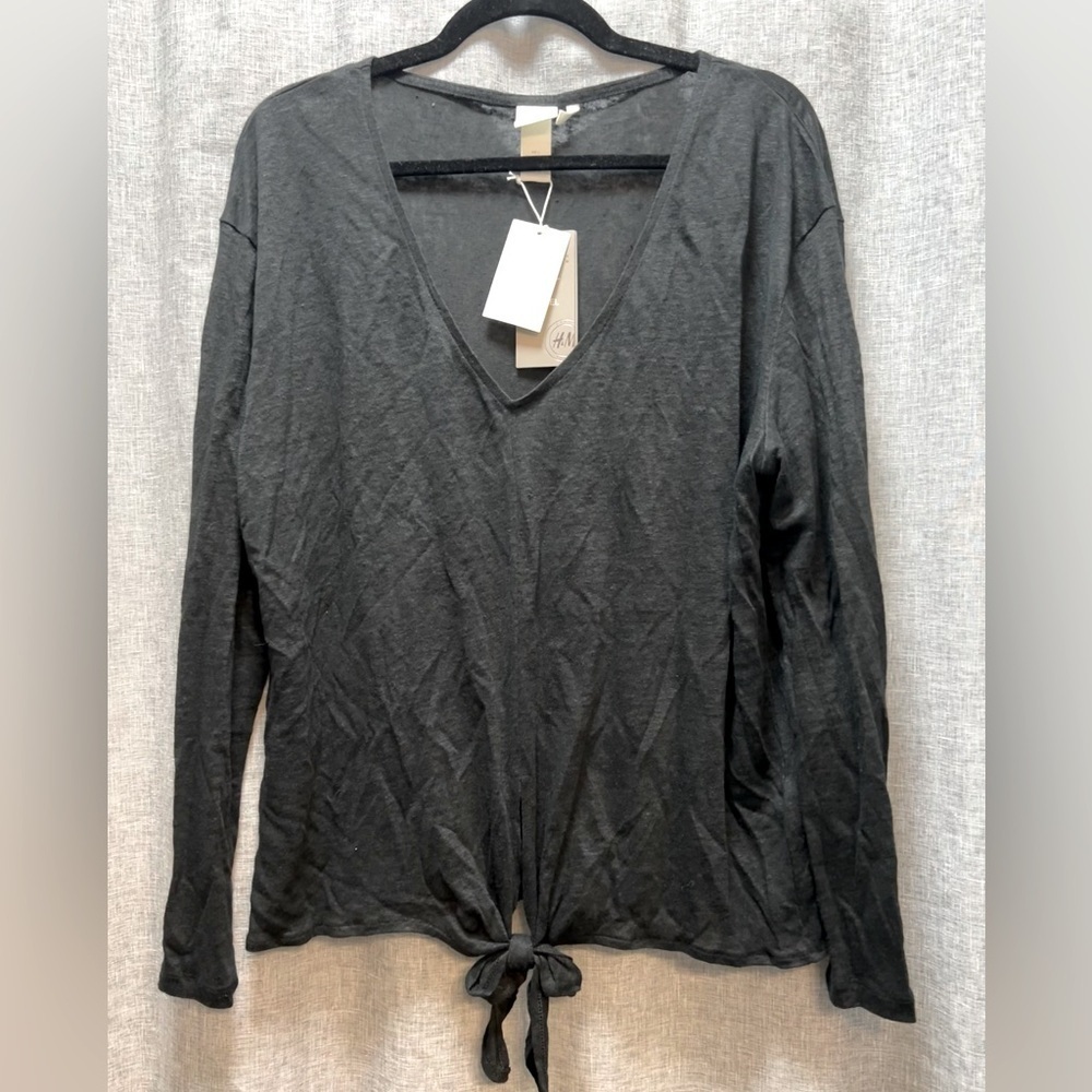 Women's H&M linen top Large NWT